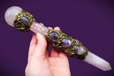 Crystal wand, Rose quartz and