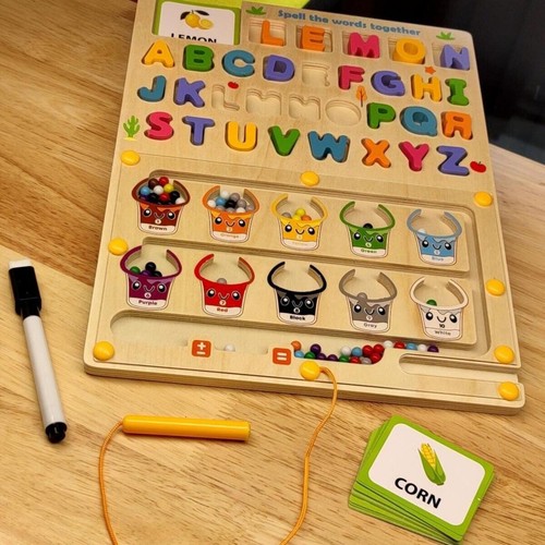 Educational wooden drawing - wooden,