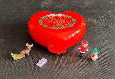 POLLY POCKET POLLY'S MUSICAL CHRISTMAS COMPACT  1989 COMPLETE & WORKING EX CON