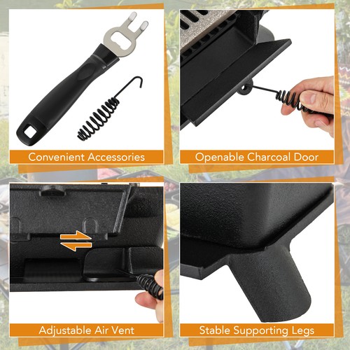 Portable cast iron hibachi - portable,