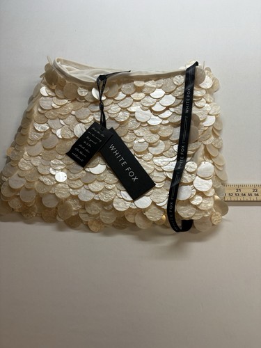 White fox ivory sequin zip - fox,