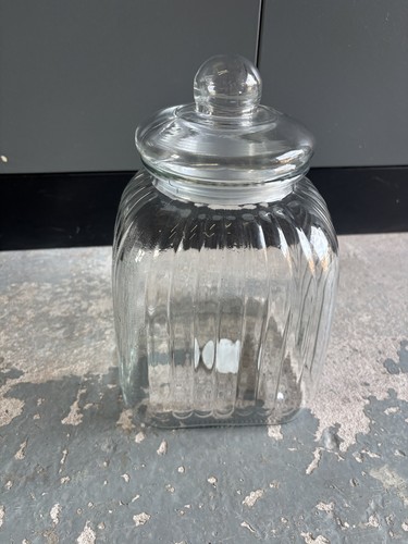 Large glass biscuit canister - glass,