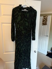 Green And Black Button Up Maxi Dress - ZARA Women’s Medium