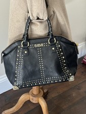 Biba Black Leather Studded