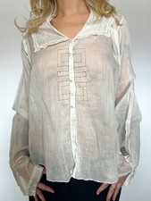 Edwardian blouse button front - blouse,