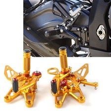 Motor Rear Set Foot pegs Rearset Footrest Fits BMW S1000RR 2010 2011 2012 Gold