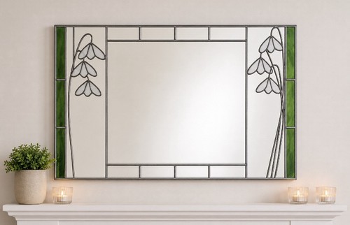 Stained glass mirror with - stained,