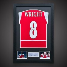 Ian Wright Arsenal Legend Hand Signed And Framed Football Shirt £299 With COA 