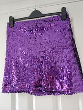 LOVELY CADBURY PURPLE SZ 18 SEQUIN  EVENING PARTY SKIRT NEW 