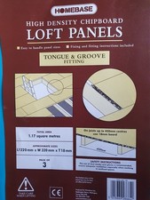 Loft boards / panels - 122cm x 32cm x 18mm