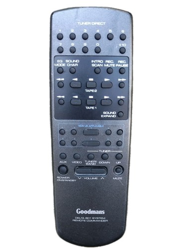 Goodmans remote control delta - goodmans,