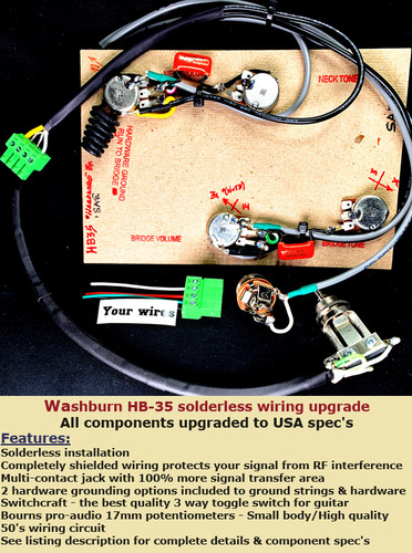 Washburn hb35 solderless - washburn,