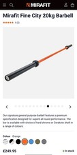 Mirafit Fine City 20kg Barbell