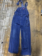 Dickies Blue Dungarees Denim  Overalls Outerwear Size 38x30 38” Waist