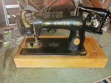 Antique Singer Sewing Machine With Base
