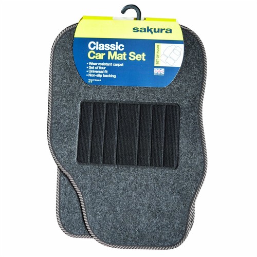 Grey carpet car floor mat - car,
