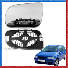 (LHD) Left side wing mirror glass for VW Polo (6N2) 2000-2002 Heated (14.5cm)