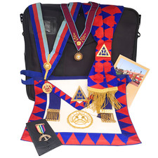 Vintage Masonic Bundle: Jewel, Apron, Sash, Medal and Regalia with Case