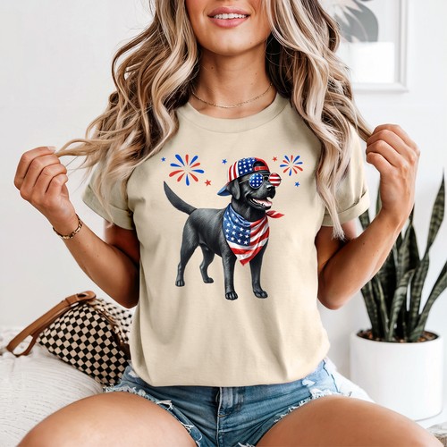 Patriotic dog womens shirt - patriotic, t-shirt