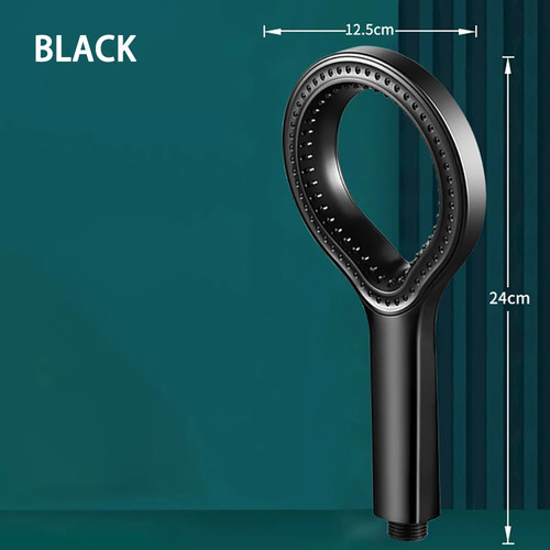 Black overhead shower head - overhead,