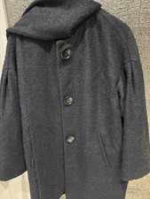 WHISTLES BOUCLE SCARF  BUTTON COAT SIZE 12 BLACK fab quality 