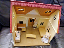 SYLVANIAN FAMILIES Rosebud Cottage with furniture and two bears  P&Pinc