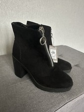 Brand New With Tags Ladies Primark Wide Fit Boots. Faux Suede. Size 4.