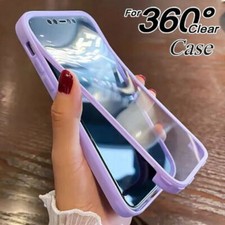 Full Body Clear Hybrid Shockproof 360 Case For iPhone 17 16 15 14 12 13 Pro Max