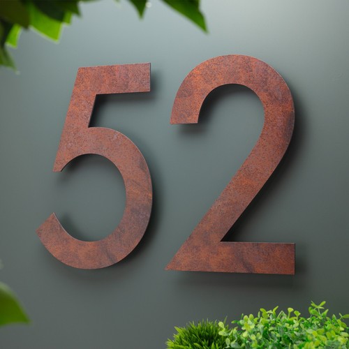 Modern house numbers printed - house,