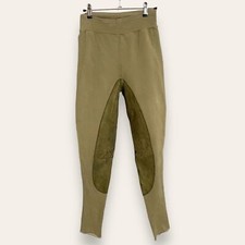 Handmade Equestrian Pants Leather Breeches Star Pattern Olive Green Horse Riding