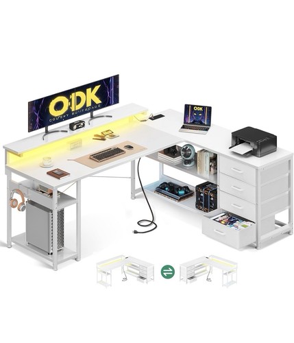 Odk corner desk with drawers - desk,