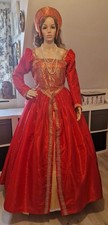 Scarlet & Gold Tudor Gown with