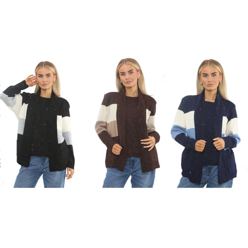 Ladies twin set stripped - ladies,
