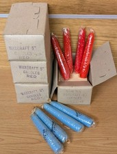 Wax Candles Vintage 48 Red Blue New Candles Wax Melt Wax Craft Made In England