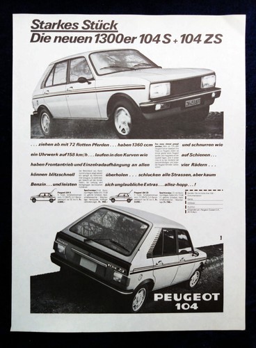 Peugeot 104 and - and, zs