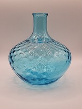 Vintage Empoli Genie Bubble Decanter Blue 7.5 Inches Tall
