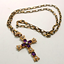 Vintage Gold Necklace Cross