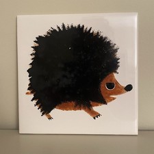 Vintage tile of Punky Hedgehog