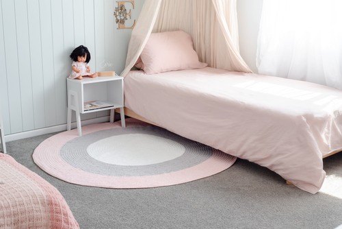 Round rug blush pink - pink,, +