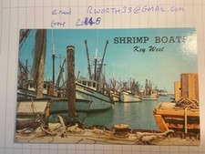 Shrimp boats, Key West, Florida, postcard