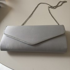 Silver Diamanté Clutch Bag