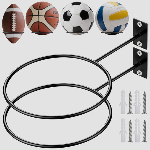 Black metal wall mounted ball - mounted,