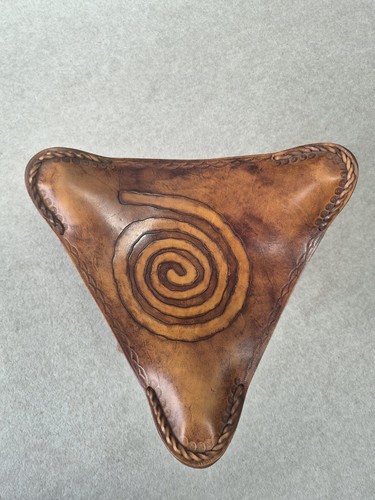 Leather top tripod - leather, folding