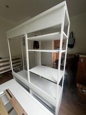 IKEA PLATSABed frame with 4 drawers, shelves and clothing rack