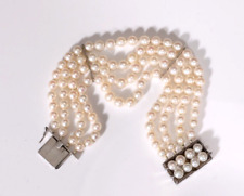Vintage Four Strand Vintage Pearl Bracelet