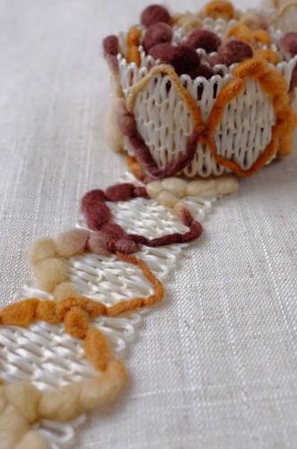 Retro fabric braid trim 3cm - retro,