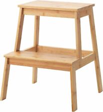 Bamboo Step Stool Sturdy Wood