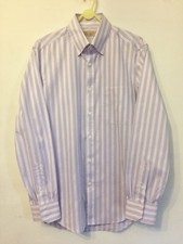 M&S Collezione, Smart Formal-“Plum Mix”Cotton-Feature Collar-Shirt. Size 15 VGC