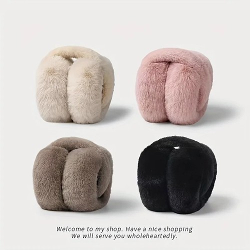 Women men fluffy ear muffs - ear,