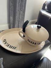 Rustic Soup and Bread Set with